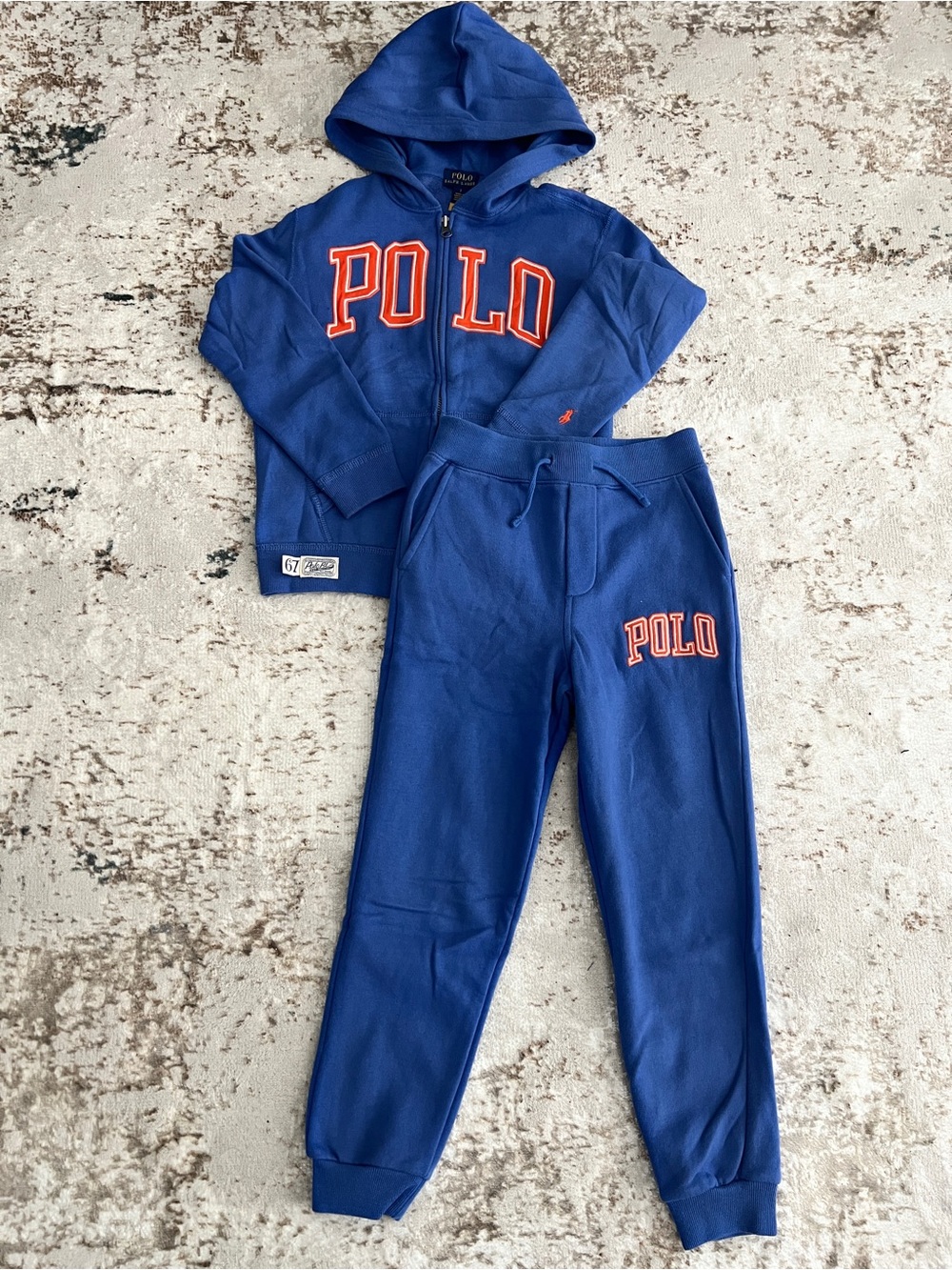 Polo by Ralph Lauren Kids Blue 'POLO' Hoodie & Jogger Set